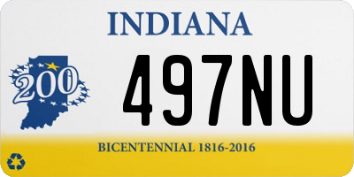 IN license plate 497NU