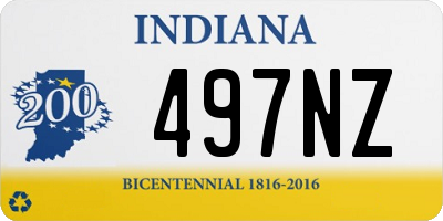 IN license plate 497NZ