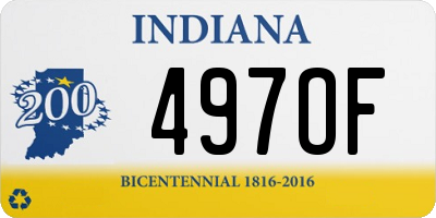 IN license plate 497OF