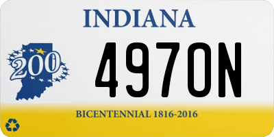 IN license plate 497ON