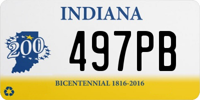 IN license plate 497PB