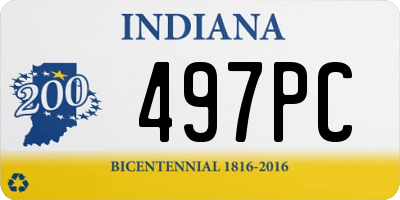 IN license plate 497PC