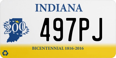 IN license plate 497PJ
