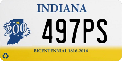 IN license plate 497PS