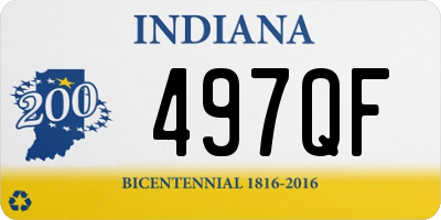 IN license plate 497QF