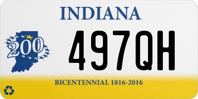 IN license plate 497QH