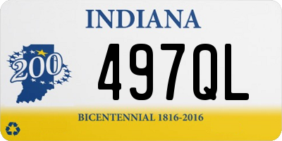 IN license plate 497QL