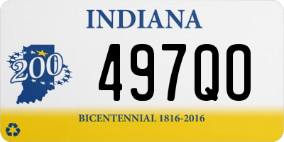 IN license plate 497QO