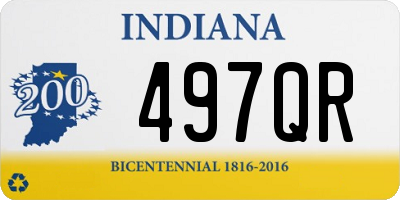 IN license plate 497QR