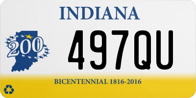 IN license plate 497QU