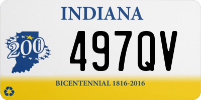 IN license plate 497QV