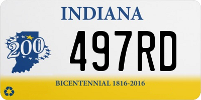 IN license plate 497RD