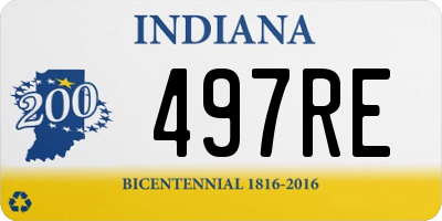 IN license plate 497RE