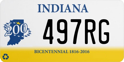 IN license plate 497RG