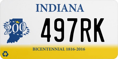 IN license plate 497RK