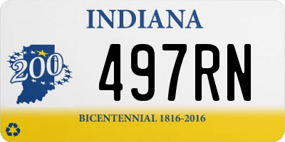 IN license plate 497RN