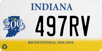 IN license plate 497RV