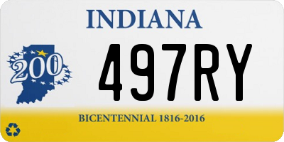 IN license plate 497RY