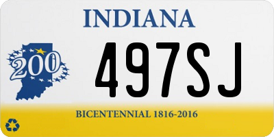 IN license plate 497SJ