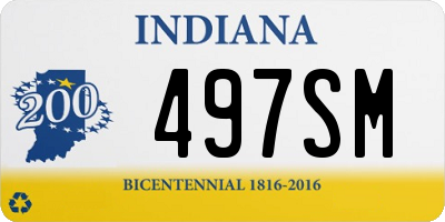 IN license plate 497SM