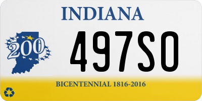 IN license plate 497SO