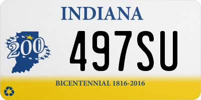 IN license plate 497SU