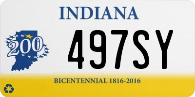 IN license plate 497SY