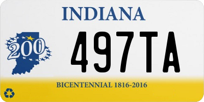 IN license plate 497TA