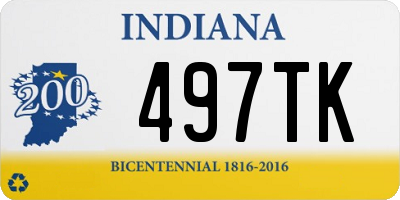 IN license plate 497TK