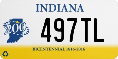 IN license plate 497TL