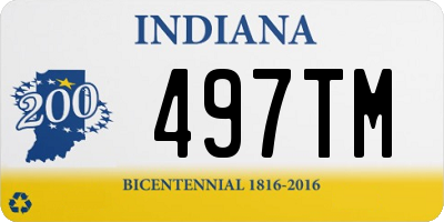 IN license plate 497TM