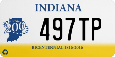 IN license plate 497TP