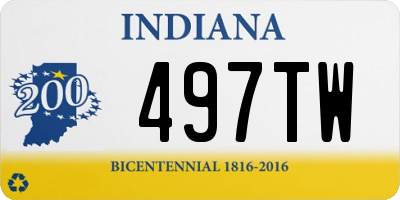 IN license plate 497TW