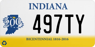 IN license plate 497TY