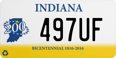 IN license plate 497UF