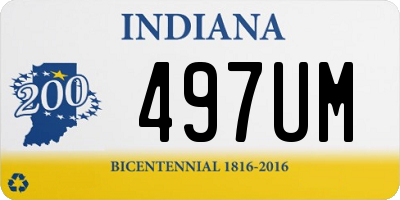 IN license plate 497UM