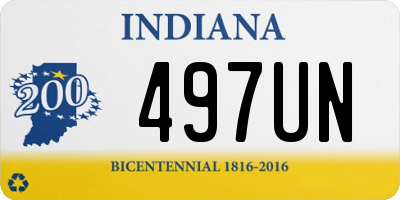 IN license plate 497UN