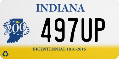 IN license plate 497UP