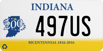 IN license plate 497US
