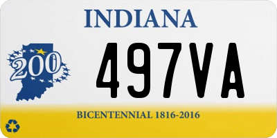 IN license plate 497VA