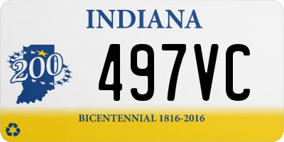 IN license plate 497VC