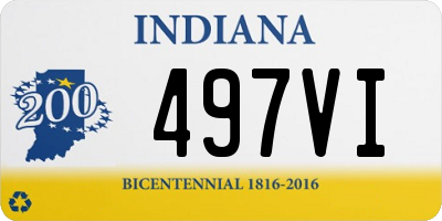 IN license plate 497VI