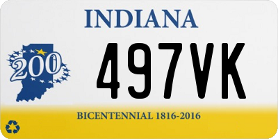 IN license plate 497VK