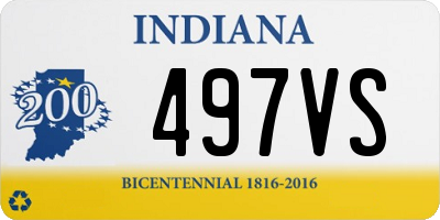 IN license plate 497VS