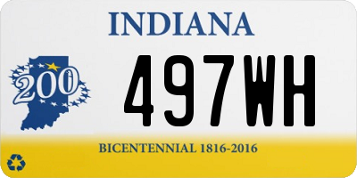 IN license plate 497WH