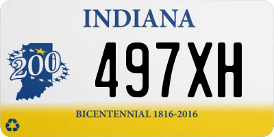 IN license plate 497XH