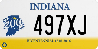 IN license plate 497XJ