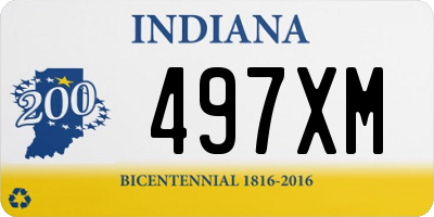 IN license plate 497XM