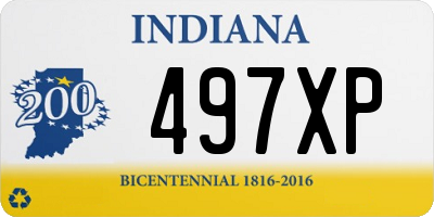 IN license plate 497XP