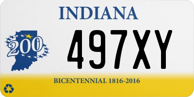 IN license plate 497XY